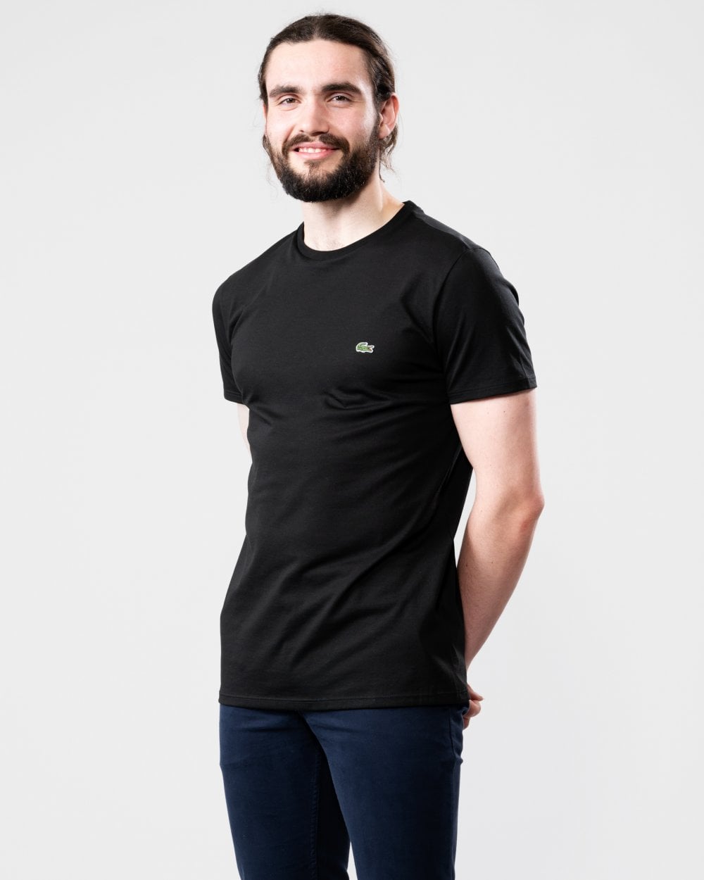 Lacoste Mens Crew Neck Pima Cotton Jersey T-Shirt - Black 031