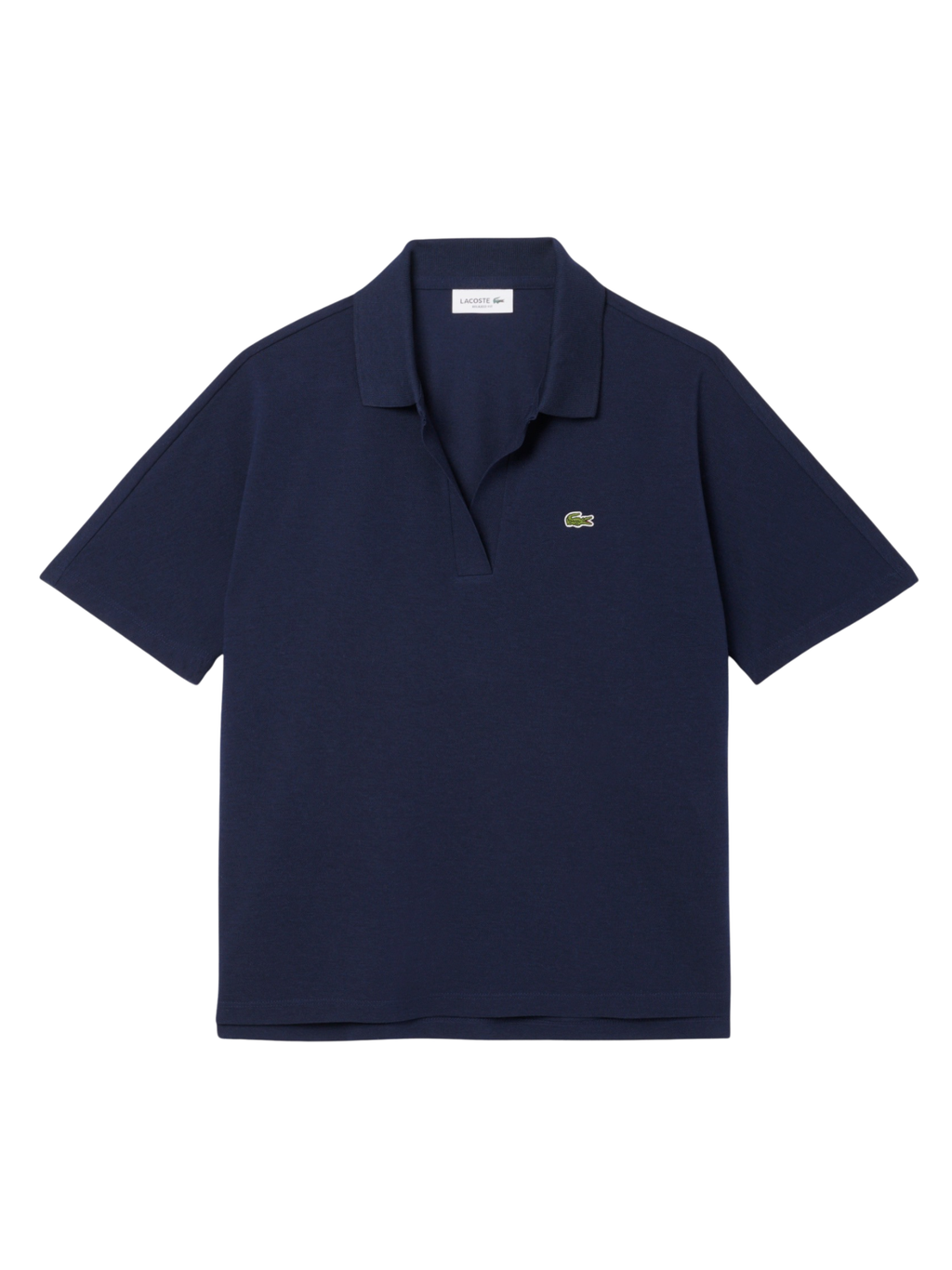 LACOSTE WOMEN Relaxed Fit Fluid Piqué Polo Shirt Midnight Blue