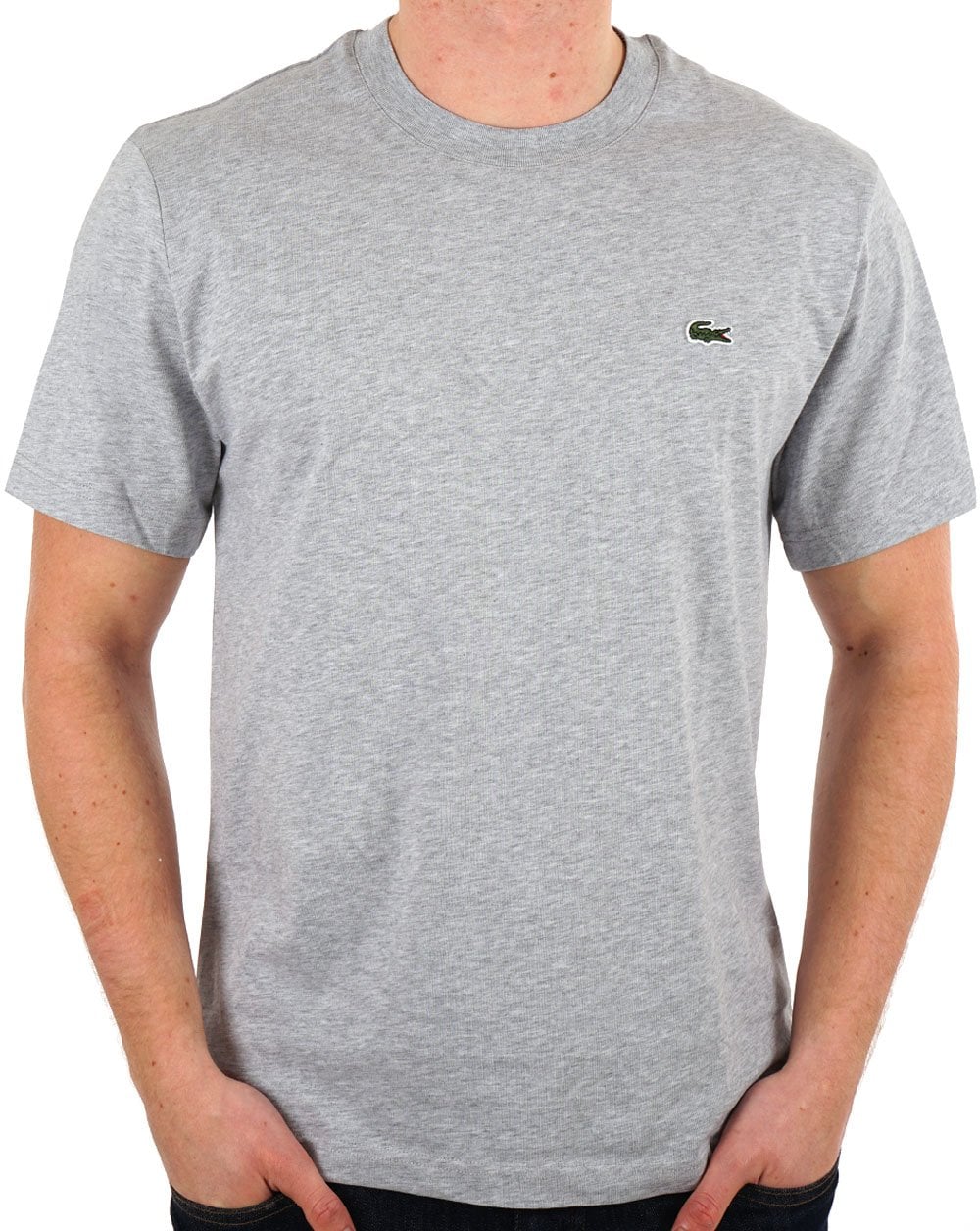 Lacoste Classic Fit T Shirt Silver Chine