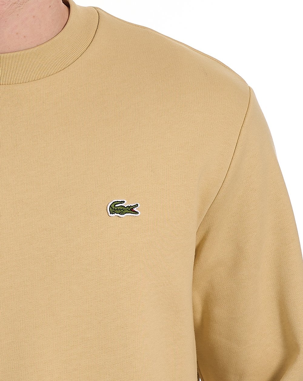 Lacoste Brushed Cotton Sweatshirt Sand