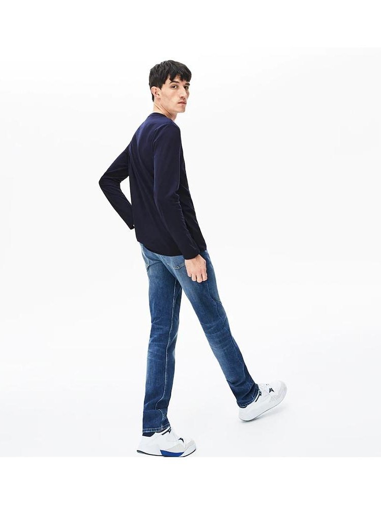 Lacoste Crew Neck Pima Cotton Jersey T-shirt Navy Blue TH6712 166