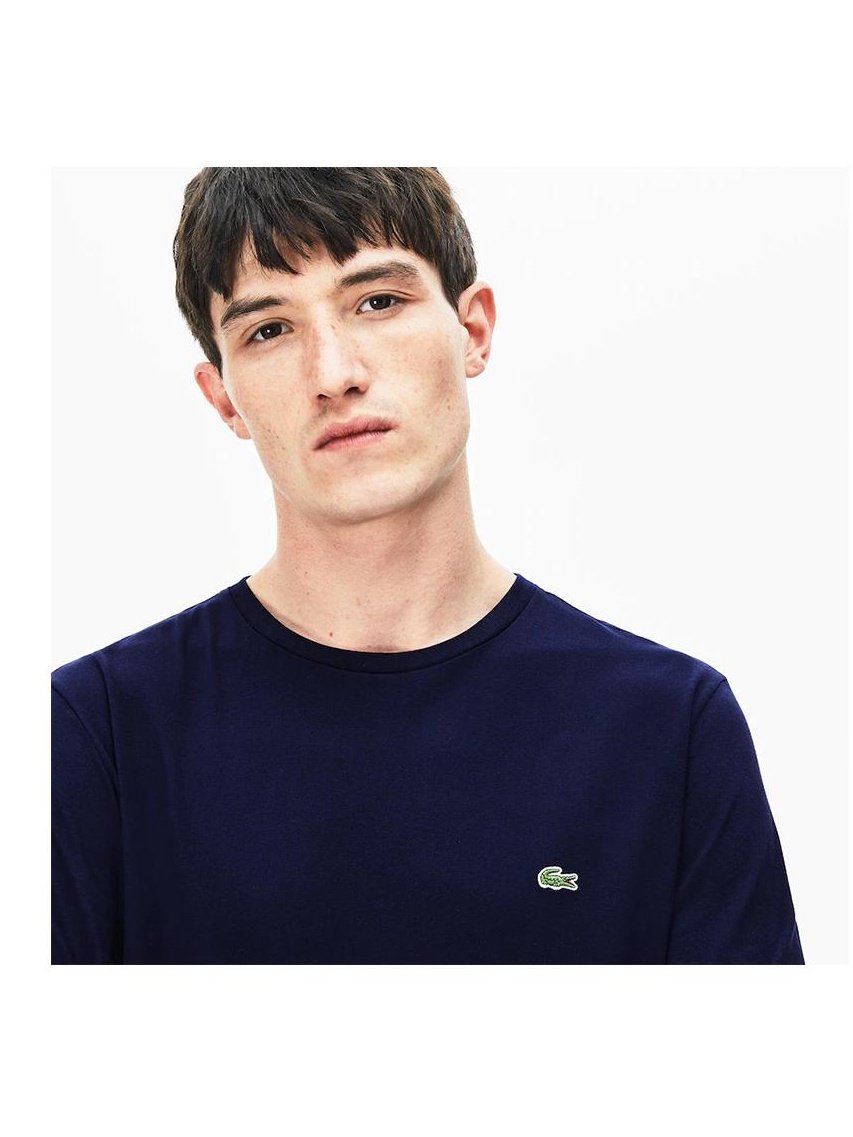 Lacoste Crew Neck Pima Cotton Jersey T-shirt Navy Blue TH6712 166