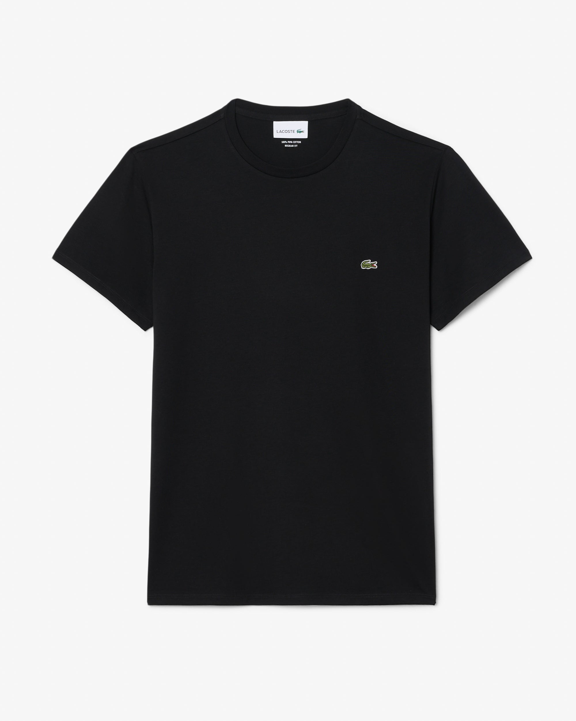 Lacoste Mens Crew Neck Pima Cotton Jersey T-Shirt - Black 031