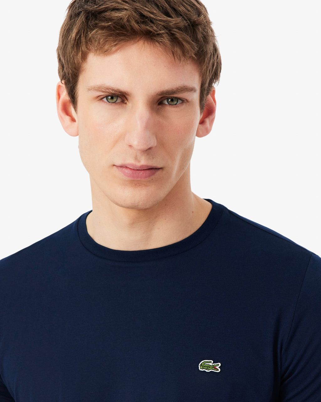 Lacoste Mens Crew Neck Pima Cotton Jersey T-Shirt - Navy Blue 166