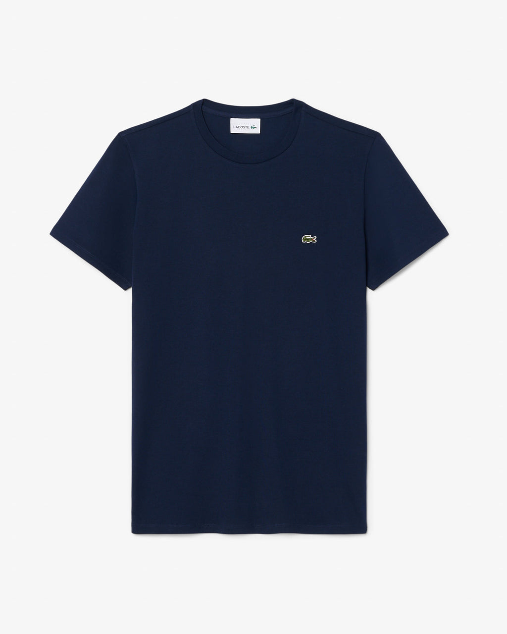 Lacoste Mens Crew Neck Pima Cotton Jersey T-Shirt - Navy Blue 166