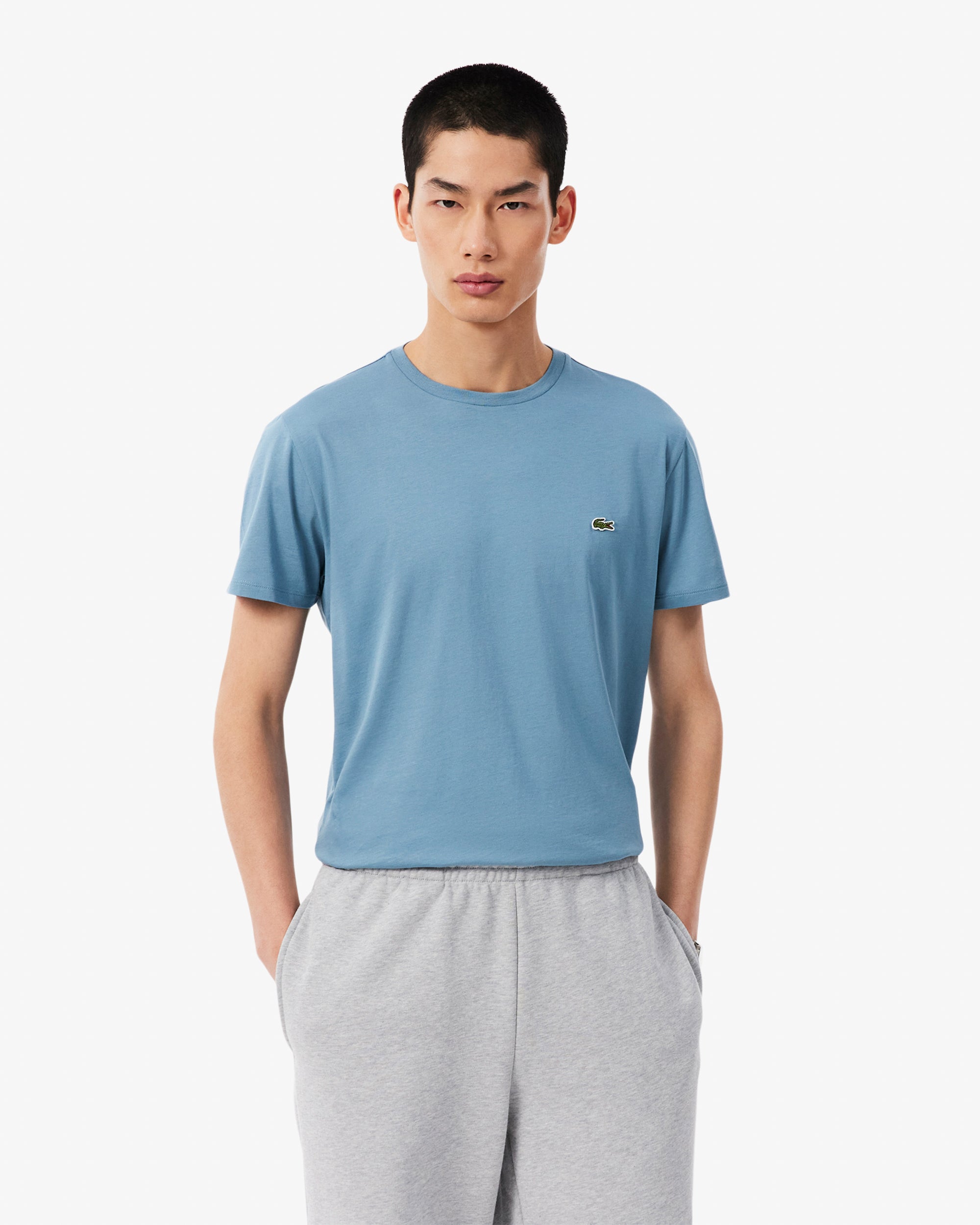 Lacoste Mens Crew Neck Pima Cotton Jersey T-Shirt - Aral 57I