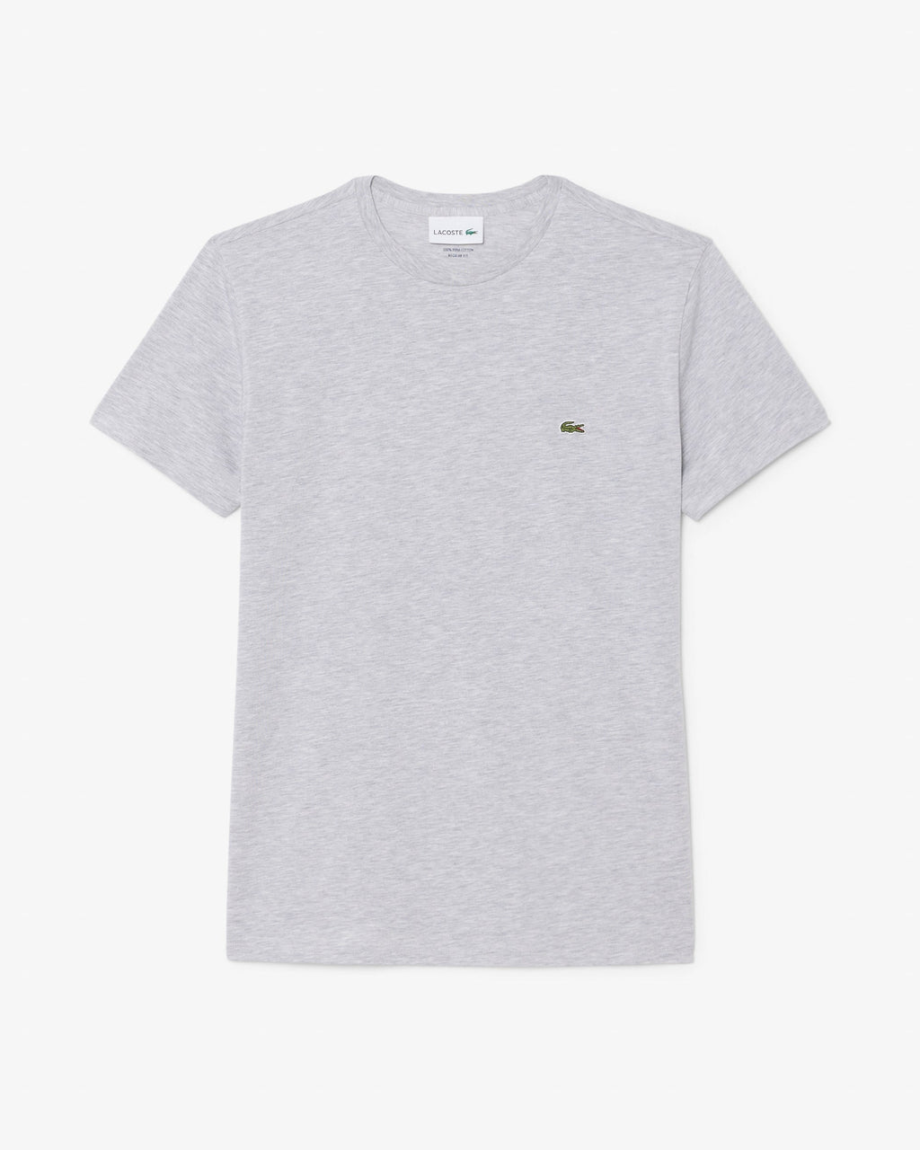 Lacoste Mens Crew Neck Pima Cotton Jersey T-Shirt - Silver Chine CCA