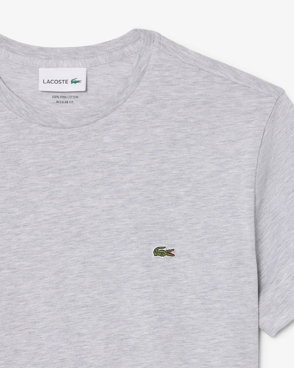 Lacoste Mens Crew Neck Pima Cotton Jersey T-Shirt - Silver Chine CCA