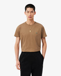 Lacoste Mens Crew Neck Pima Cotton Jersey T-Shirt - Cookie SIX