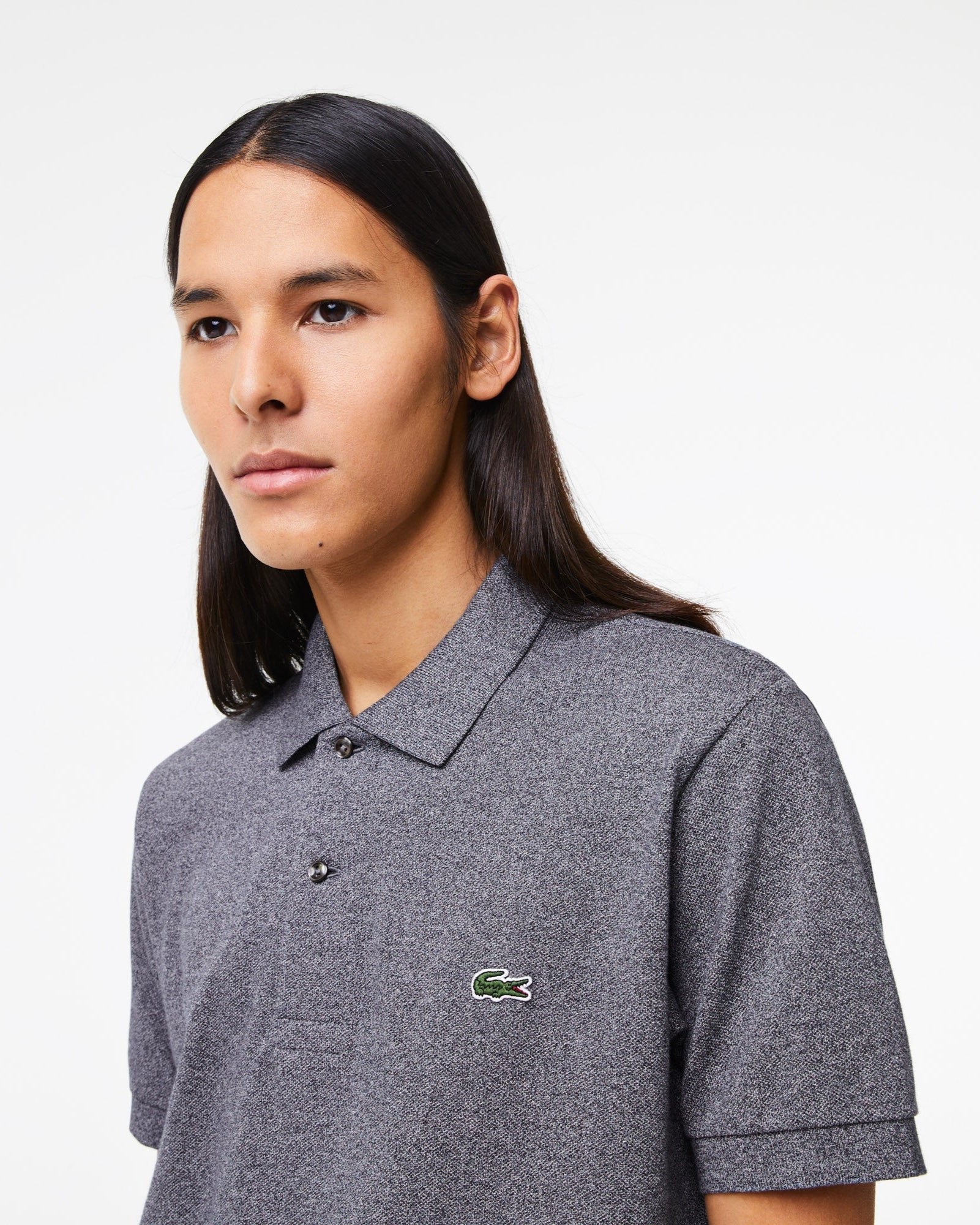 Lacoste Original Heathered Pique Cotton Polo - Eclipse