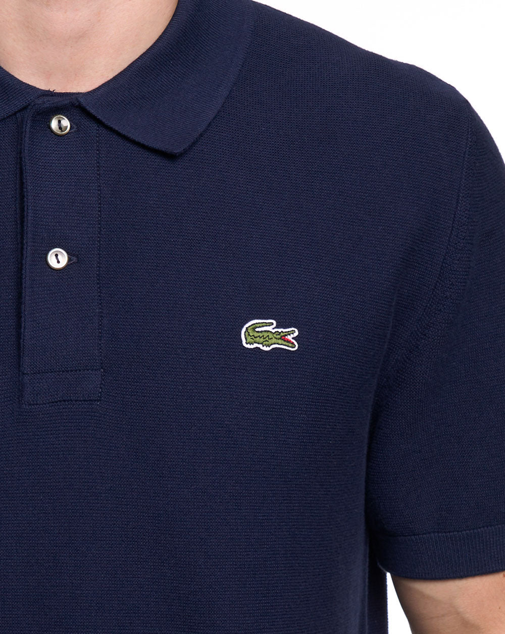 Lacoste Short Sleeve Knitted Polo Navy