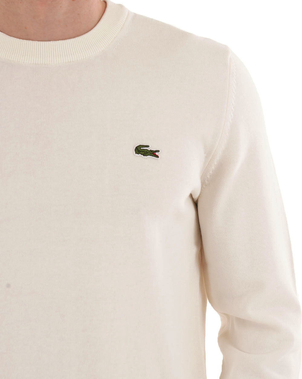 Lacoste Crew Neck Knit Jumper Flour
