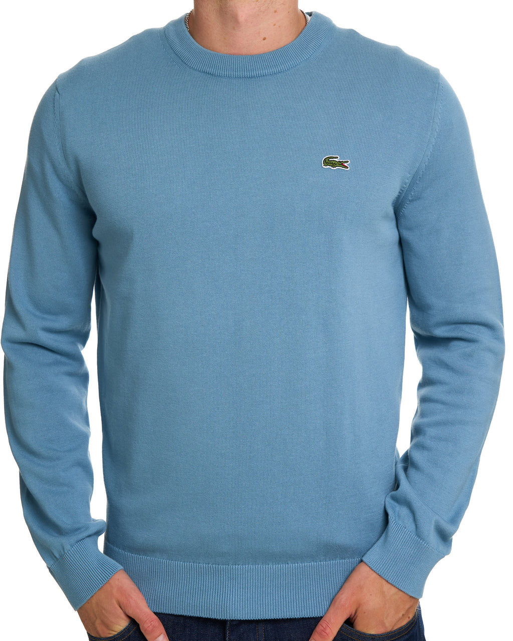 Lacoste Crew Neck Knit Jumper Grayish Blue