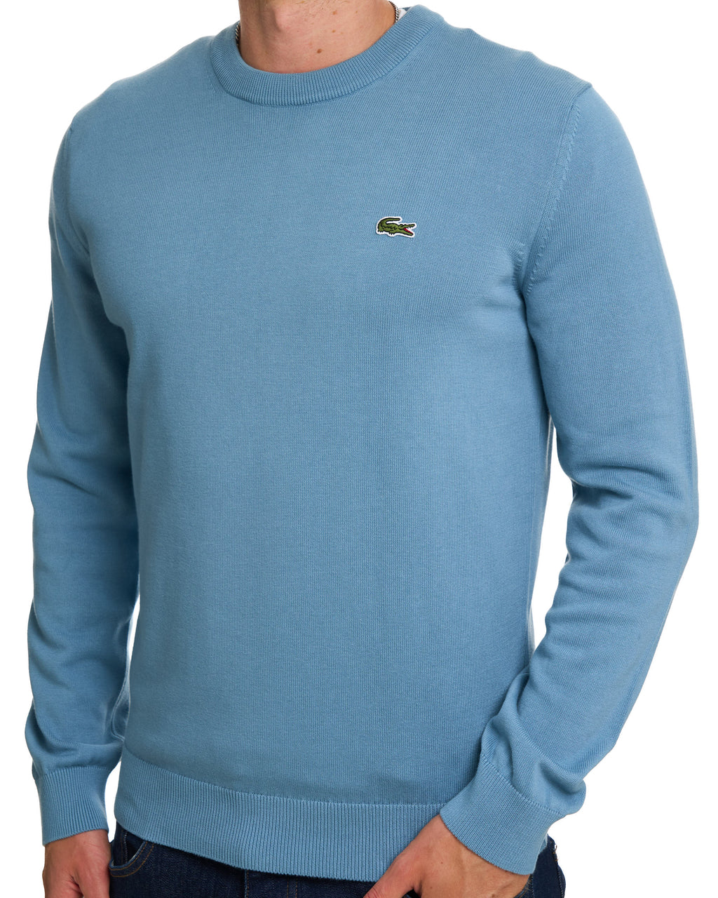 Lacoste Crew Neck Knit Jumper Grayish Blue