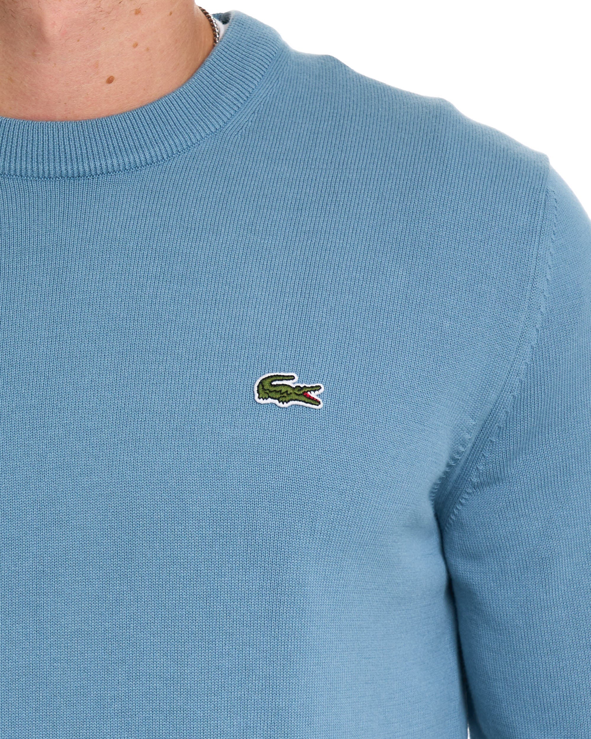 Lacoste Crew Neck Knit Jumper Grayish Blue