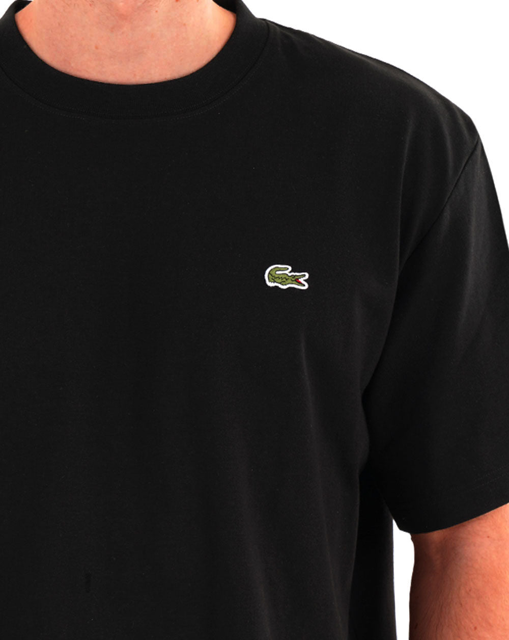 Lacoste Heavy Cotton Jersey T Shirt Black
