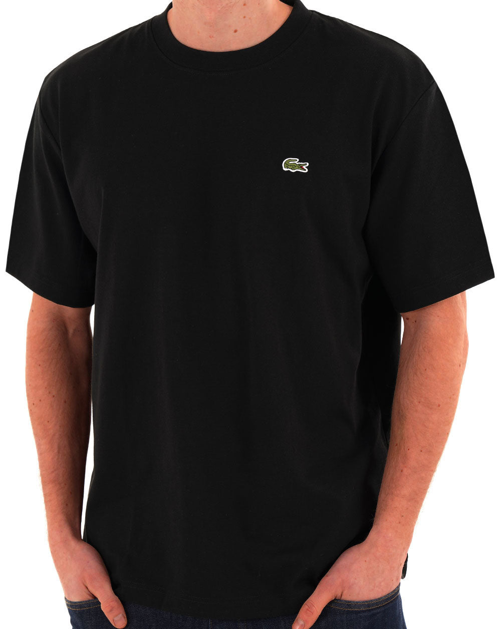 Lacoste Heavy Cotton Jersey T Shirt Black