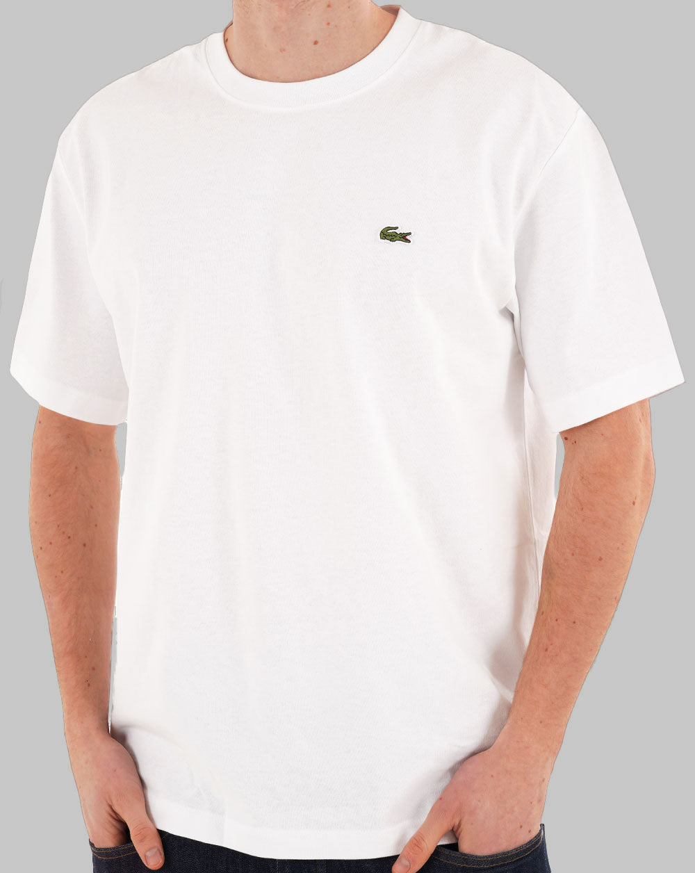Lacoste Heavy Cotton Jersey T Shirt White