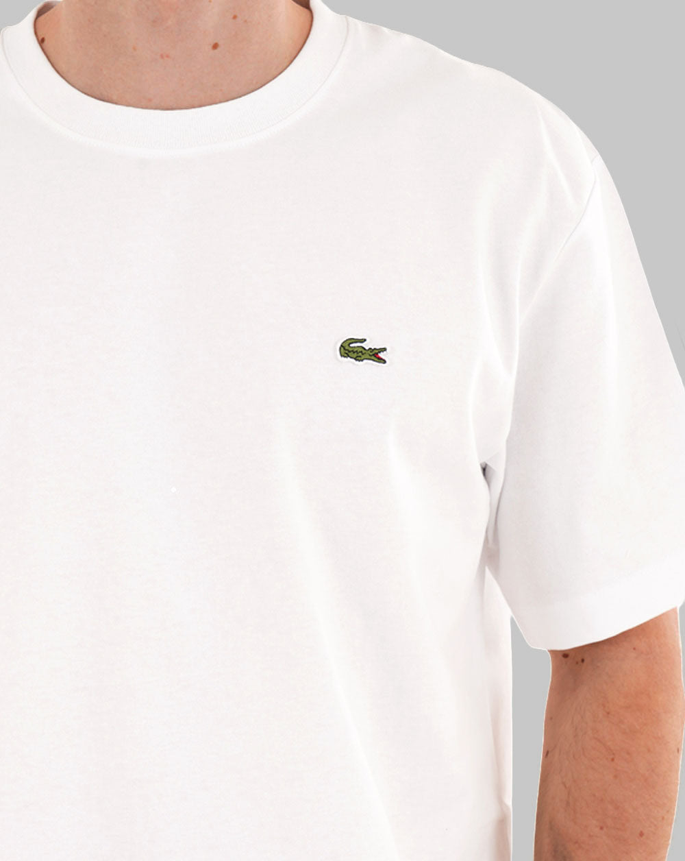 Lacoste Heavy Cotton Jersey T Shirt White