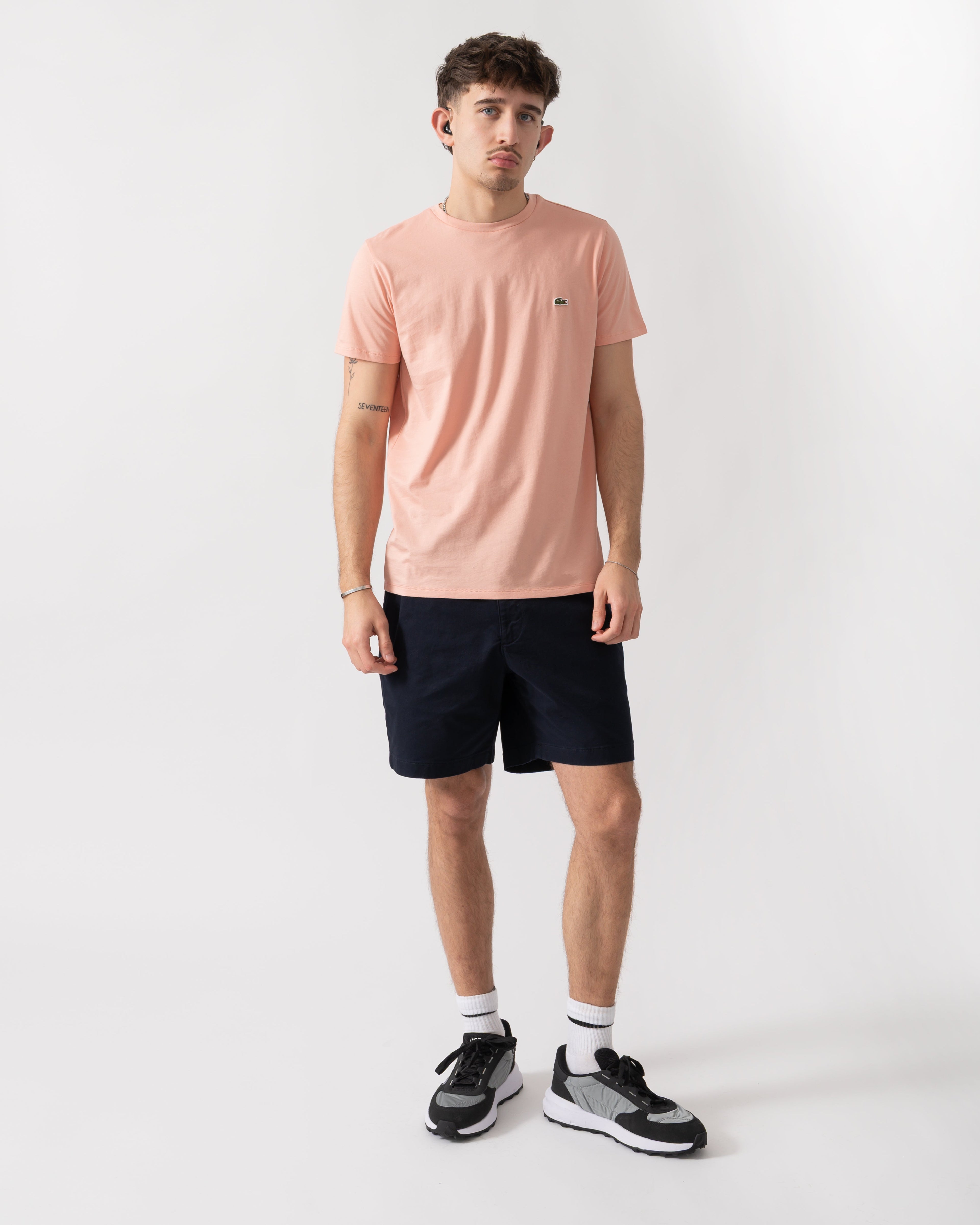 Lacoste Mens Crew Neck Pima Cotton Jersey T-Shirt - Miami UI2