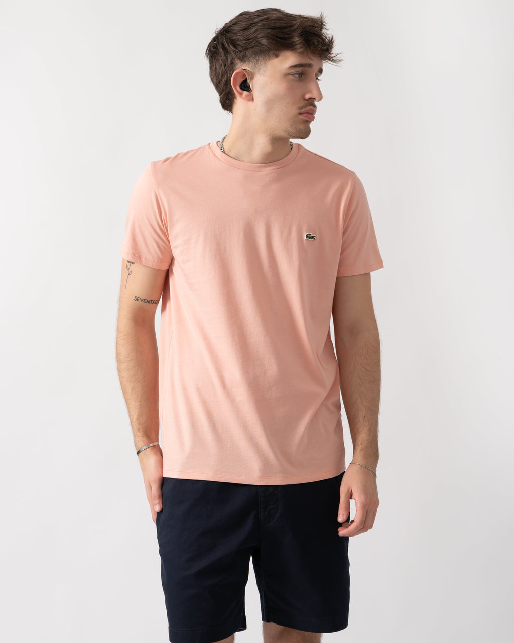 Lacoste Mens Crew Neck Pima Cotton Jersey T-Shirt - Miami UI2