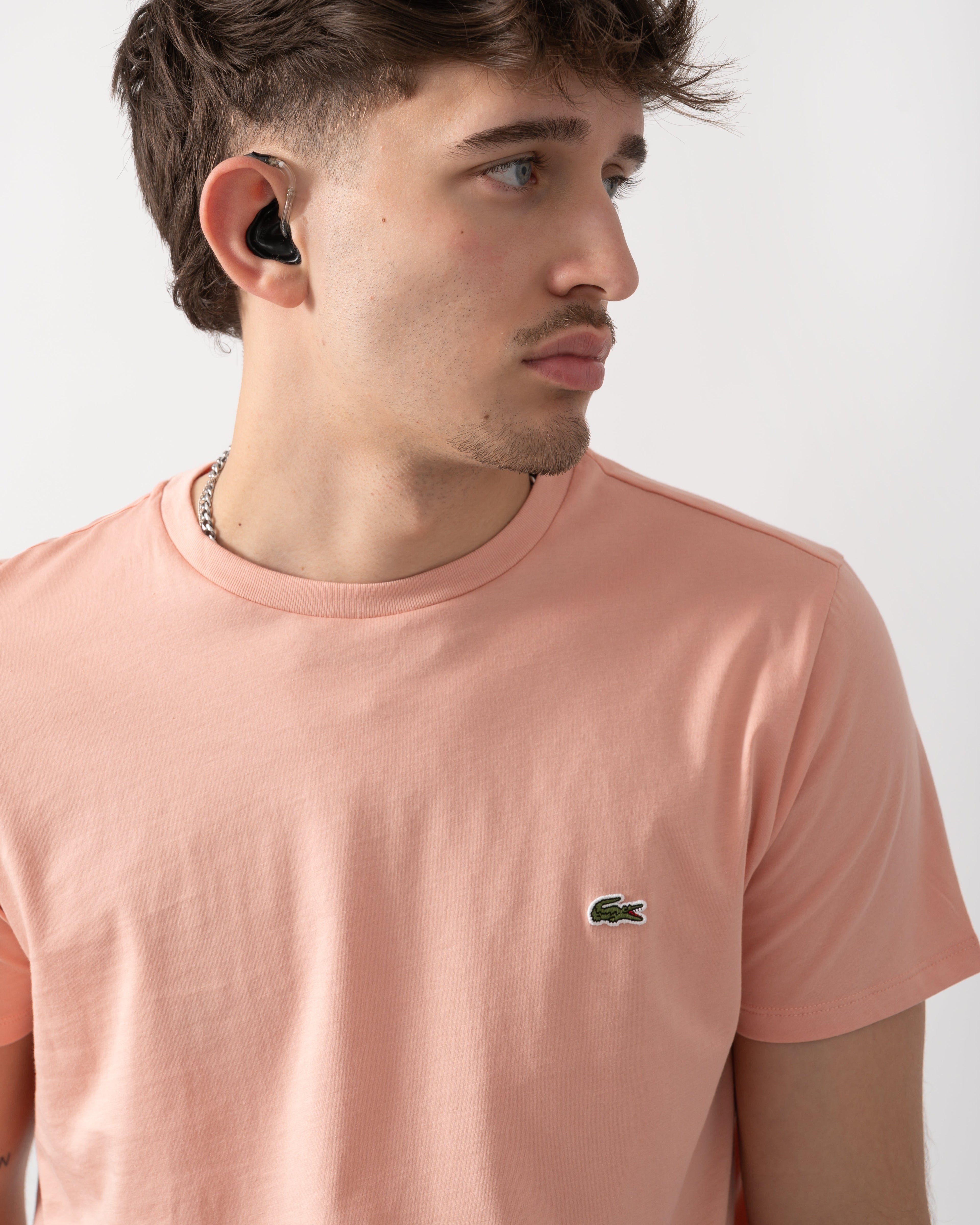 Lacoste Mens Crew Neck Pima Cotton Jersey T-Shirt - Miami UI2