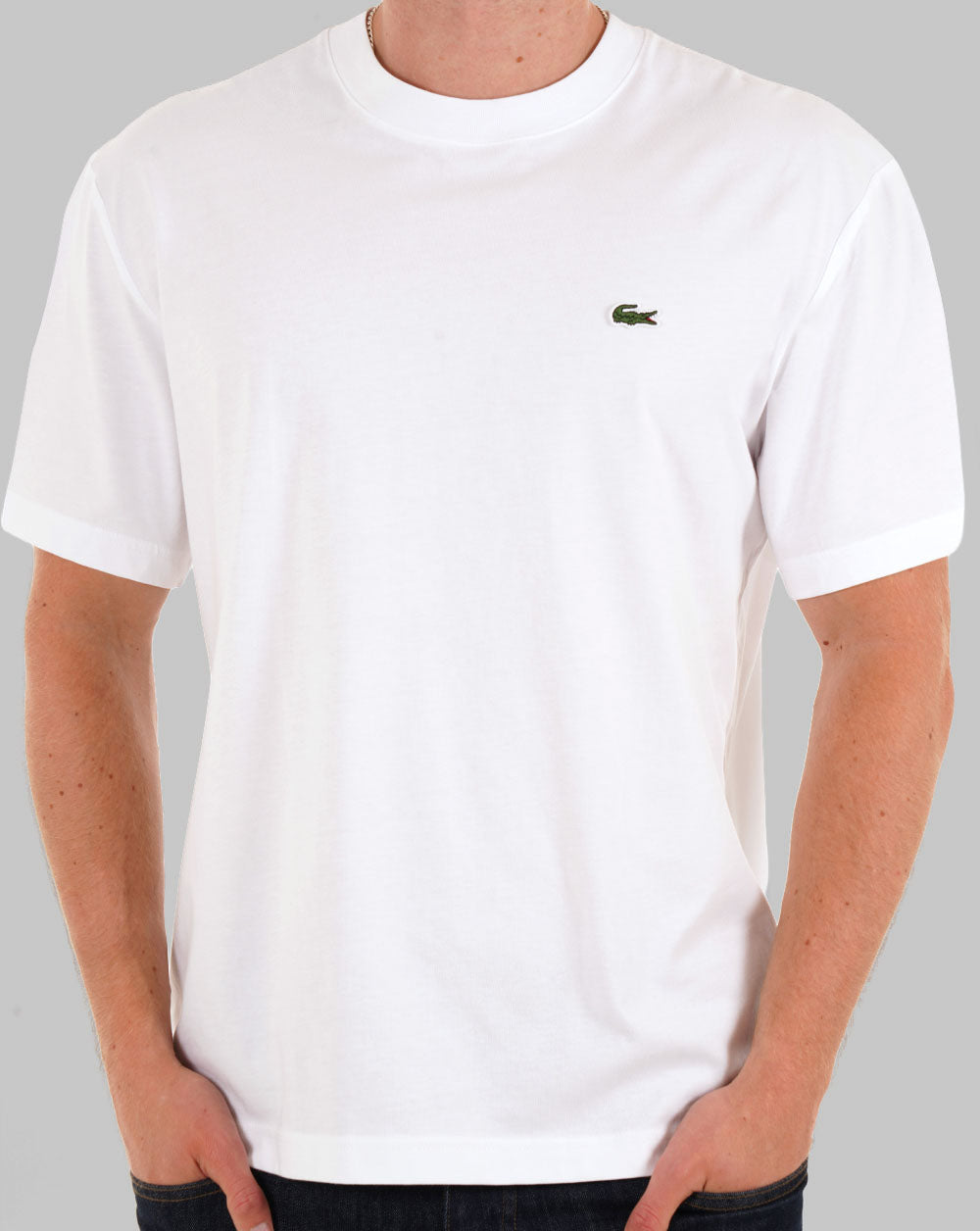 Lacoste Classic Fit Cotton Jersey T Shirt White