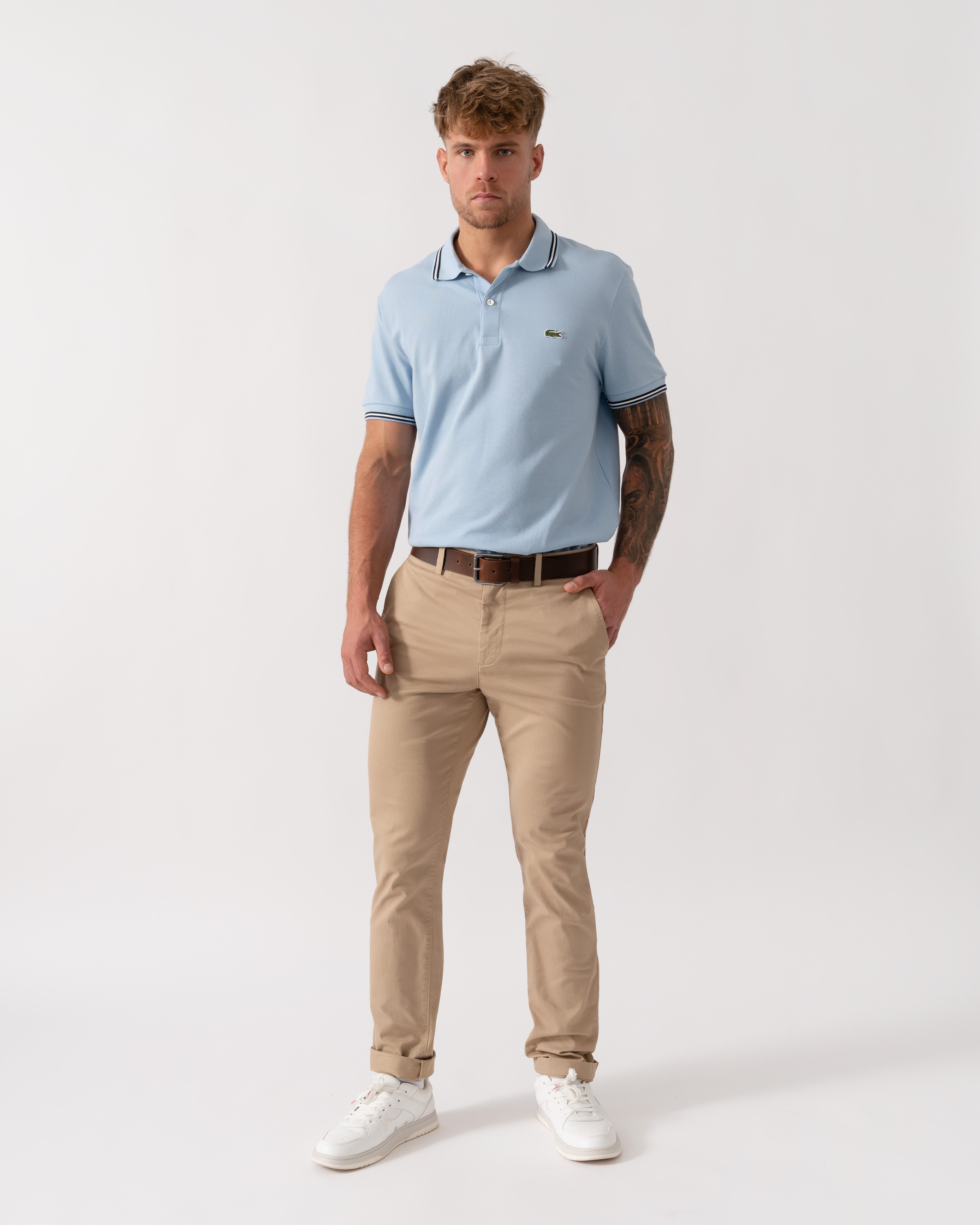 Lacoste Slim Fit Stretch Cotton Mens Chinos - Viennese 02S