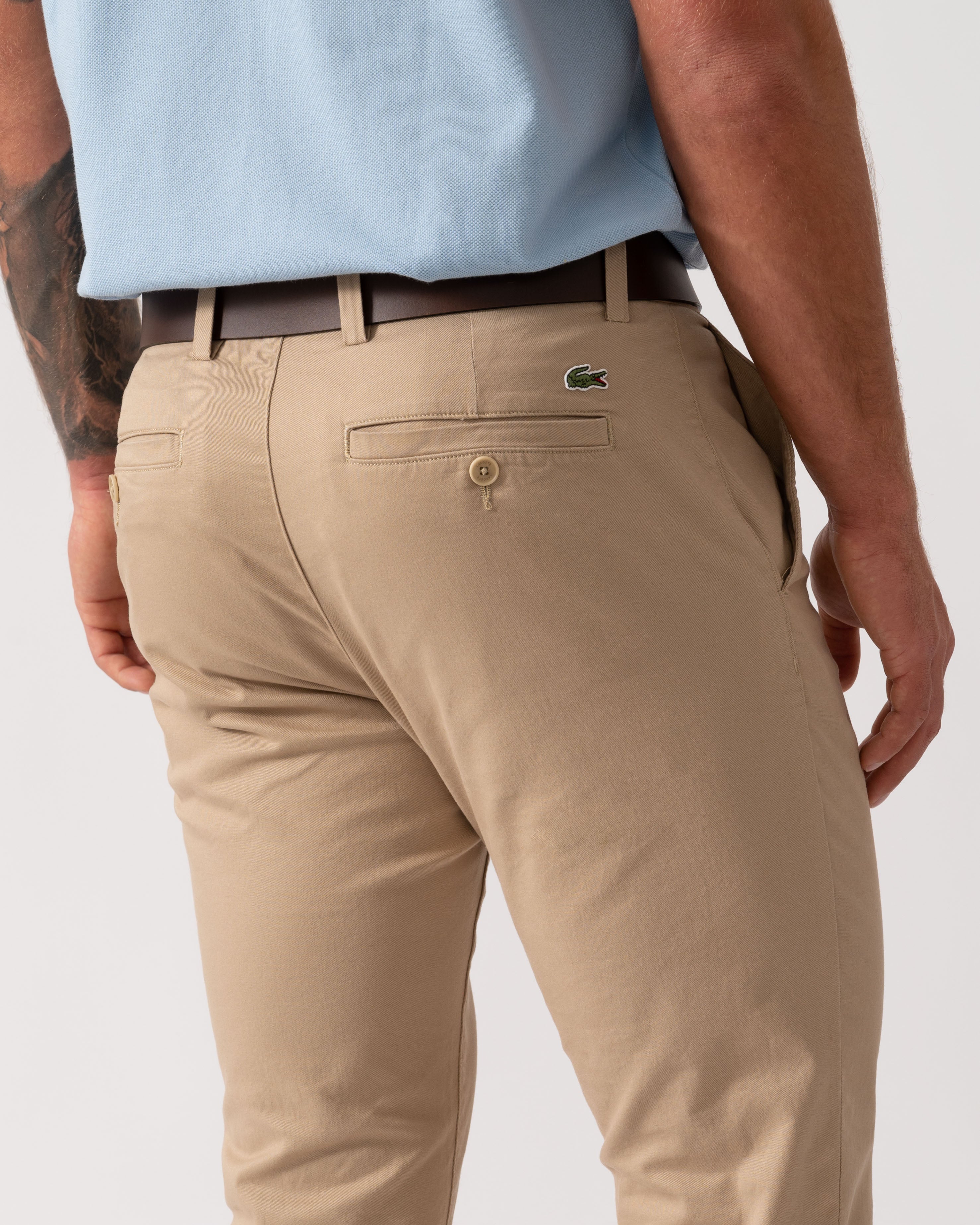 Lacoste Slim Fit Stretch Cotton Mens Chinos - Viennese 02S