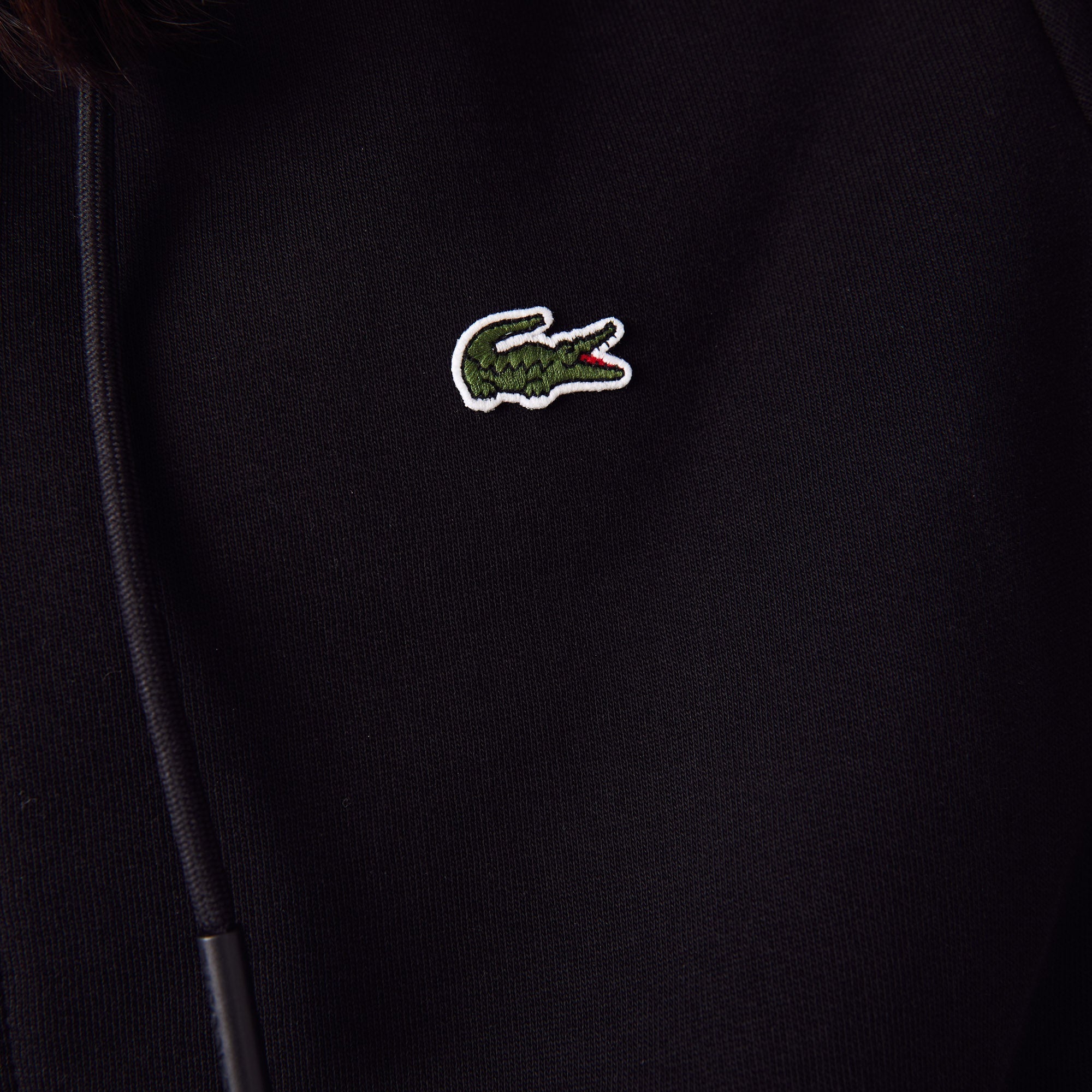 Lacoste Cotton Fleece Zip-up - Black