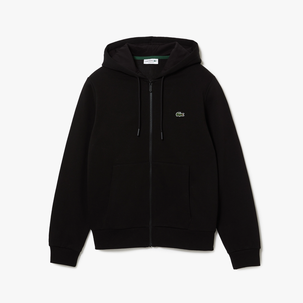 Lacoste Cotton Fleece Zip-up - Black