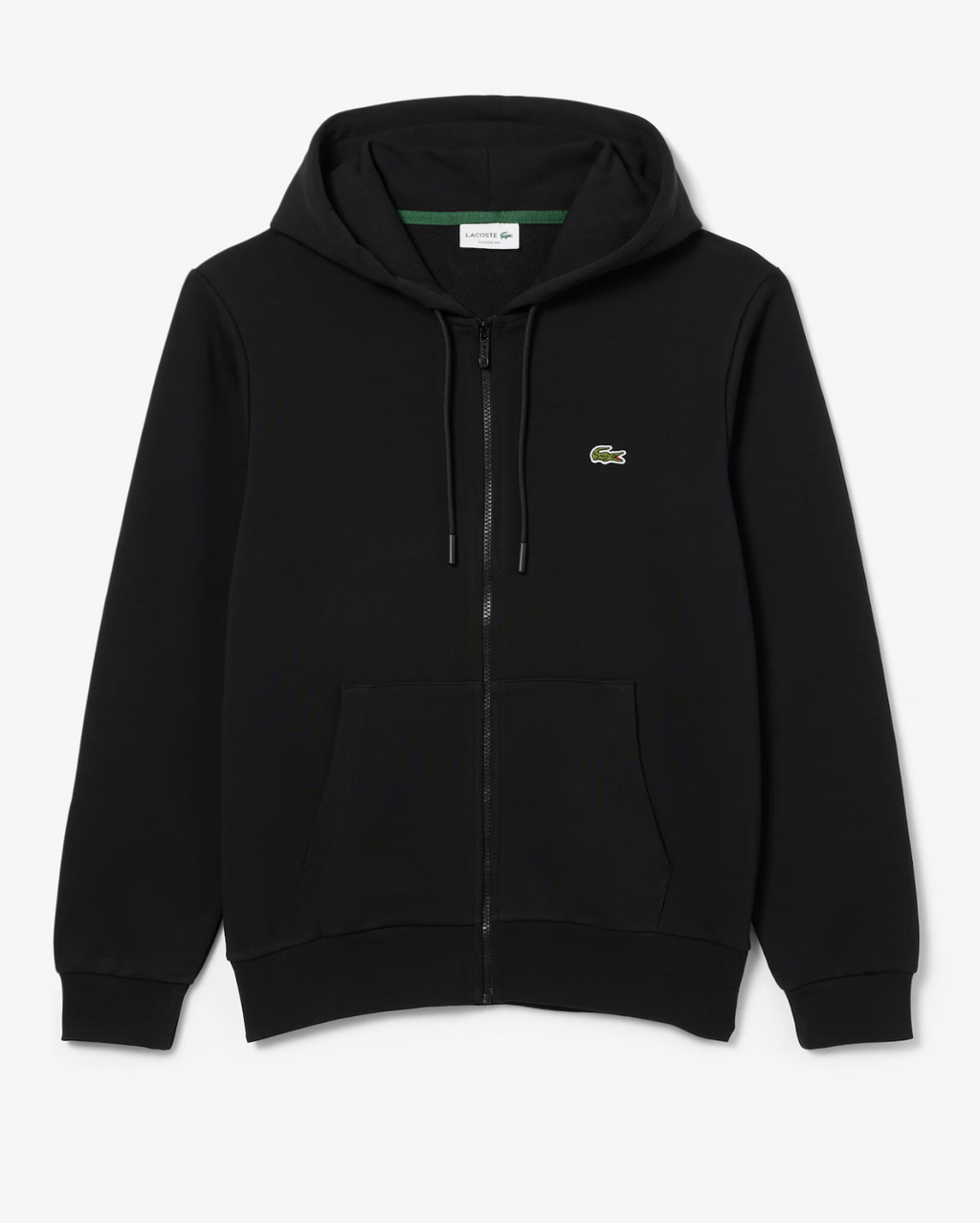 Lacoste Classic Fit Zip-Up Fleece Sweatshirt - Black