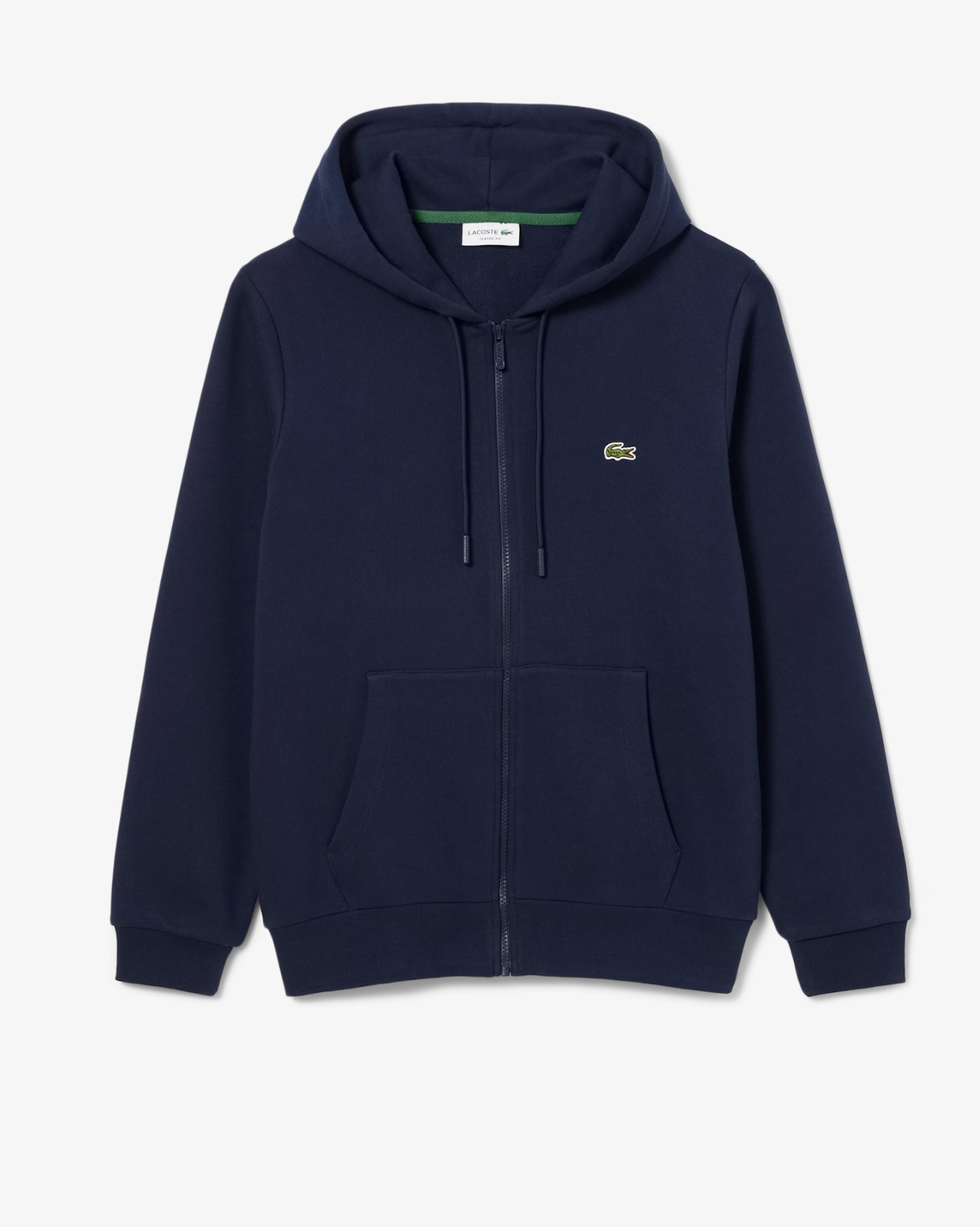 Lacoste Classic Fit Zip-Up Fleece Sweatshirt - Navy