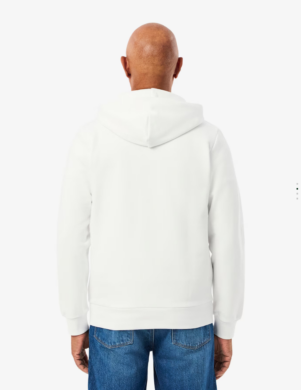 Lacoste Classic Fit Zip-Up Fleece Sweatshirt - White