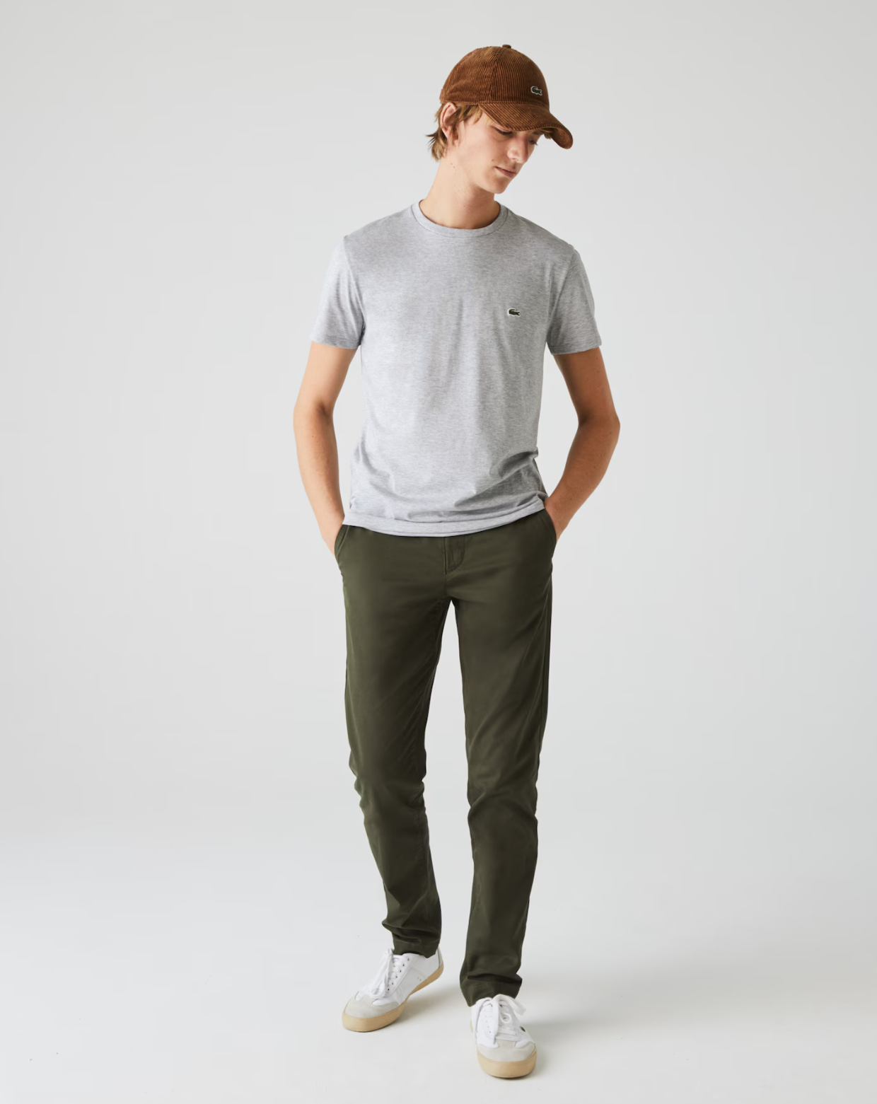 Lacoste Crew Neck Pima Cotton T-Shirt - Silver