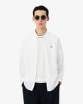 Lacoste Regular Fit Long Sleeve Mens Linen Shirt - White 001