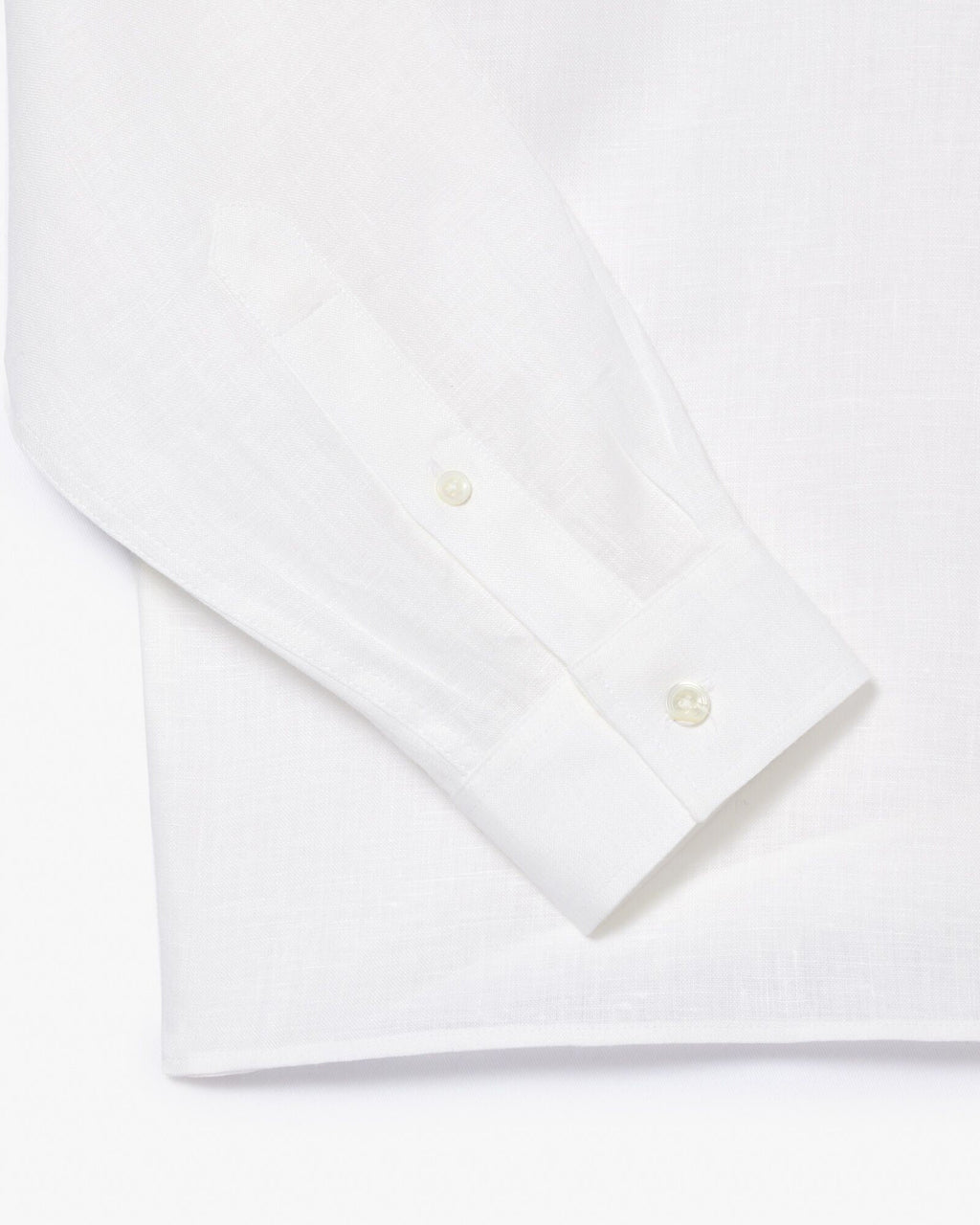 Lacoste Regular Fit Long Sleeve Mens Linen Shirt - White 001