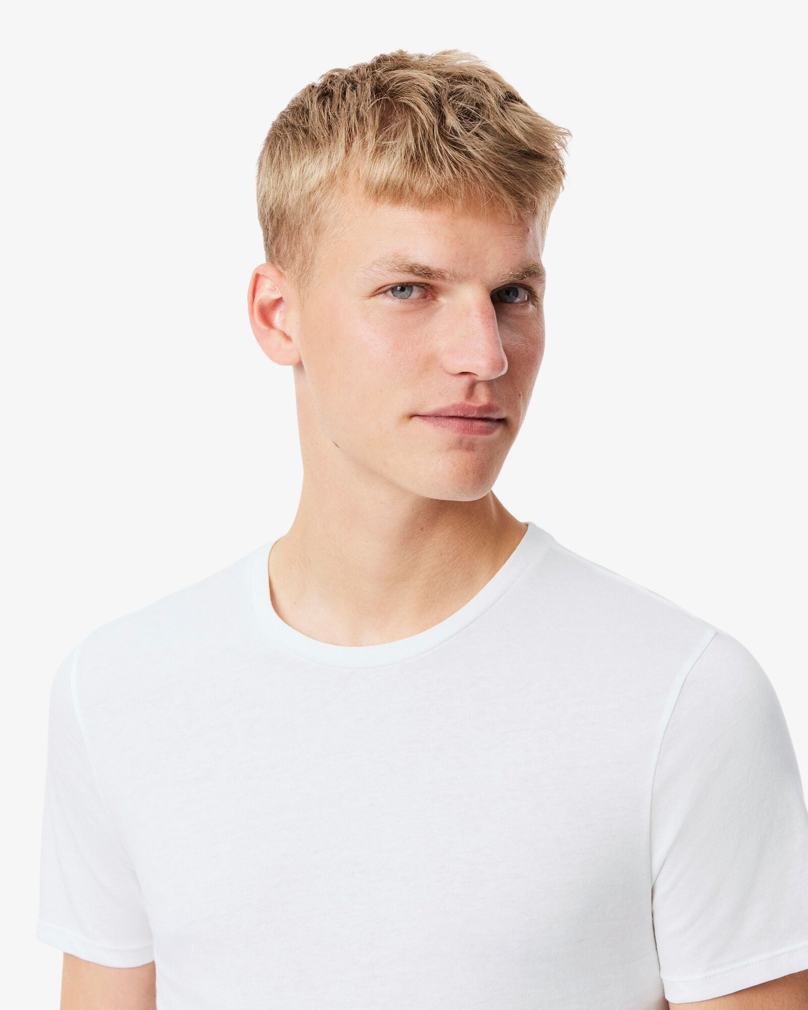 Lacoste Mens 3-Pack Plain Mens T-Shirts - White/Silver Chine-Black BXY