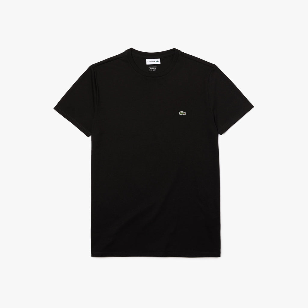 Lacoste Crew Neck Pima Cotton T-Shirt - Black
