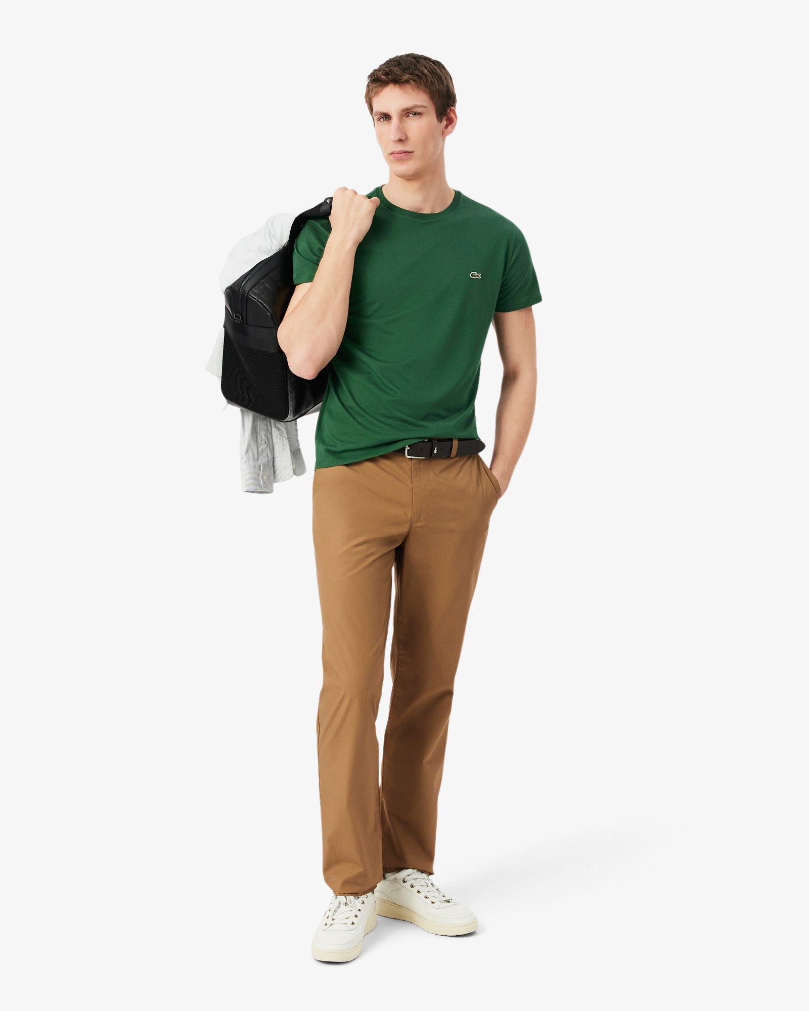 Lacoste Mens Crew Neck Pima Cotton Jersey T-Shirt - Green 132