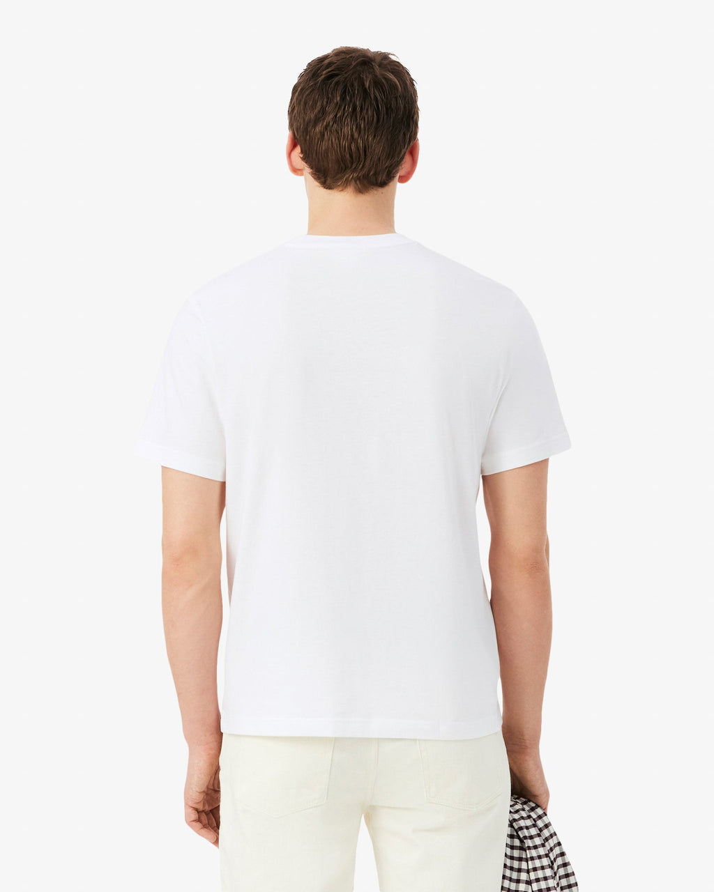 Lacoste Mens Classic Fit Cotton Jersey T-Shirt - White 001
