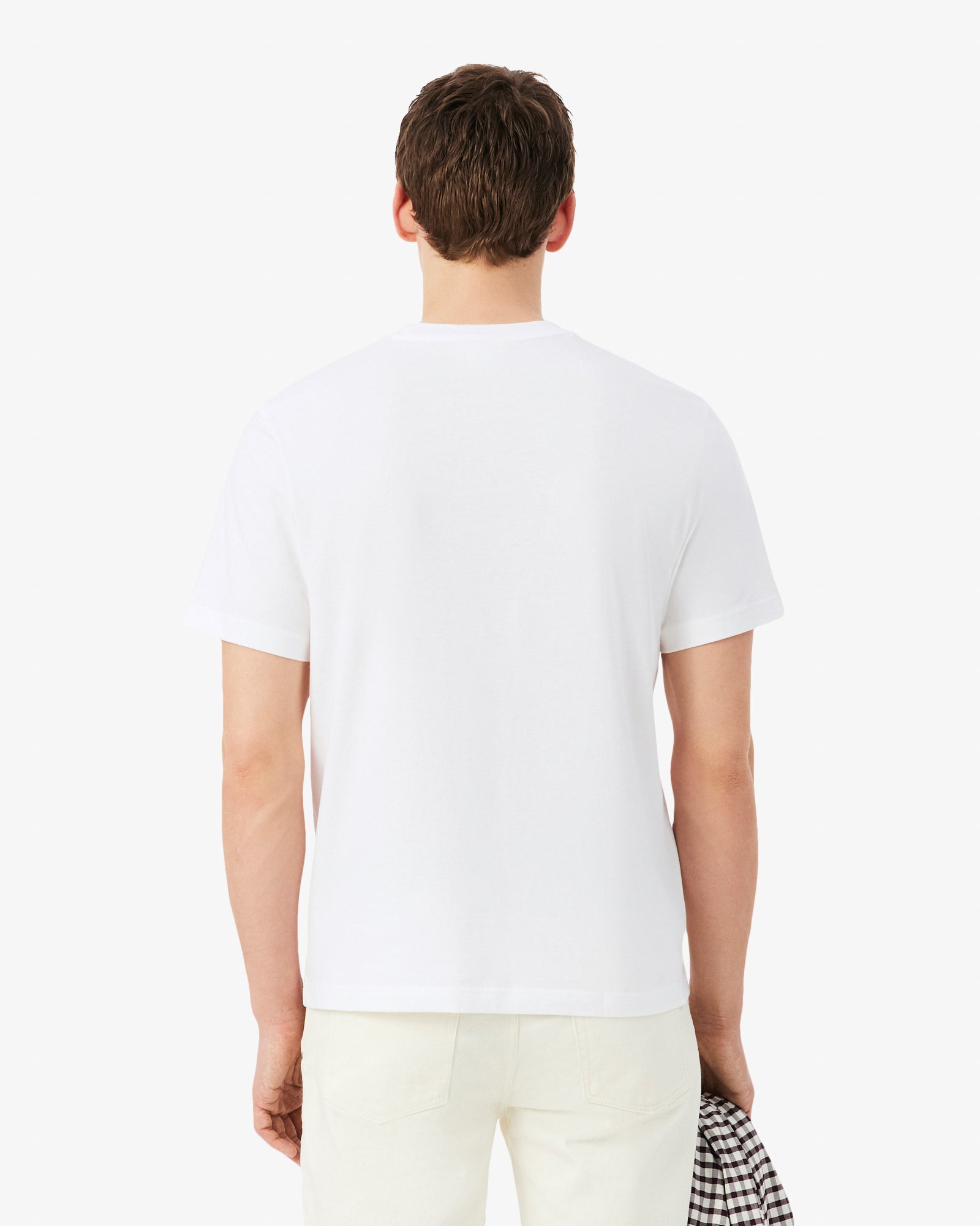 Lacoste Mens Classic Fit Cotton Jersey T-Shirt - White 001