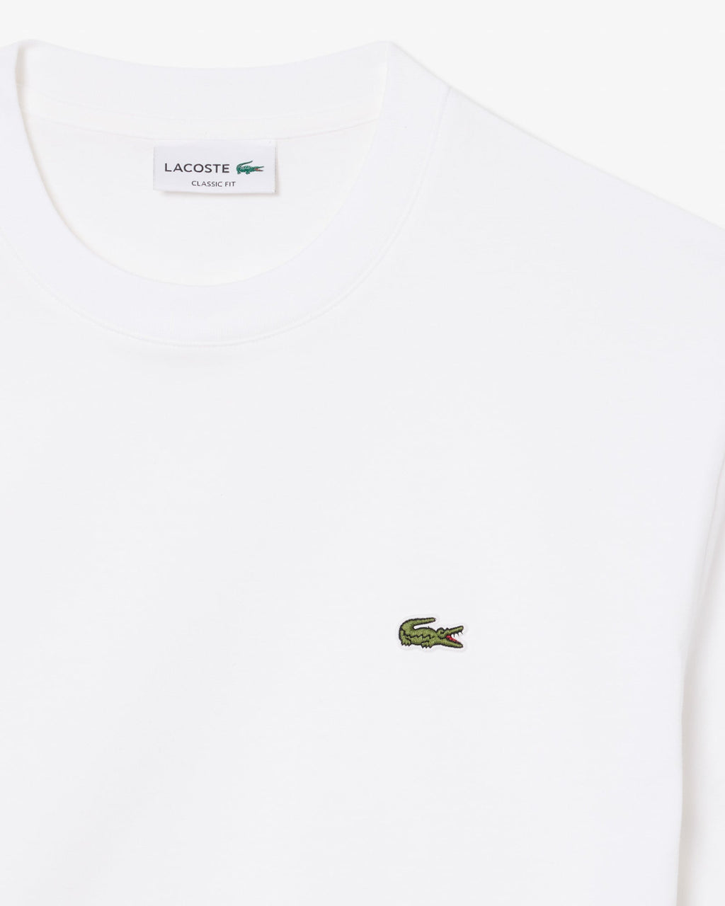 Lacoste Mens Classic Fit Cotton Jersey T-Shirt - White 001