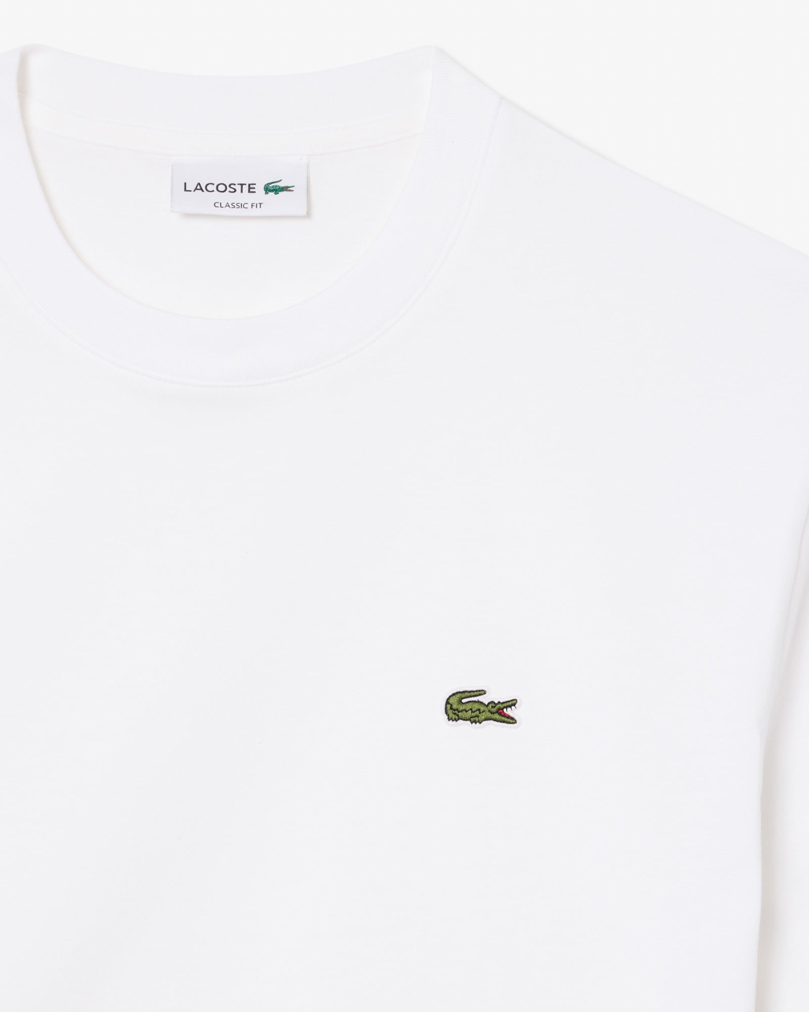 Lacoste Mens Classic Fit Cotton Jersey T-Shirt - White 001