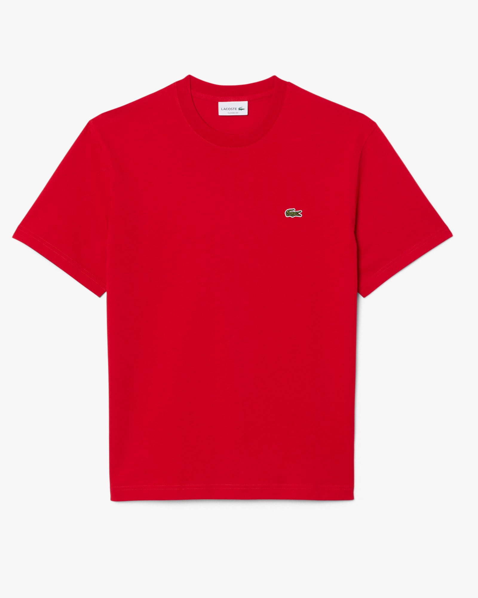 Lacoste Mens Classic Fit Cotton Jersey T-Shirt - Red 240