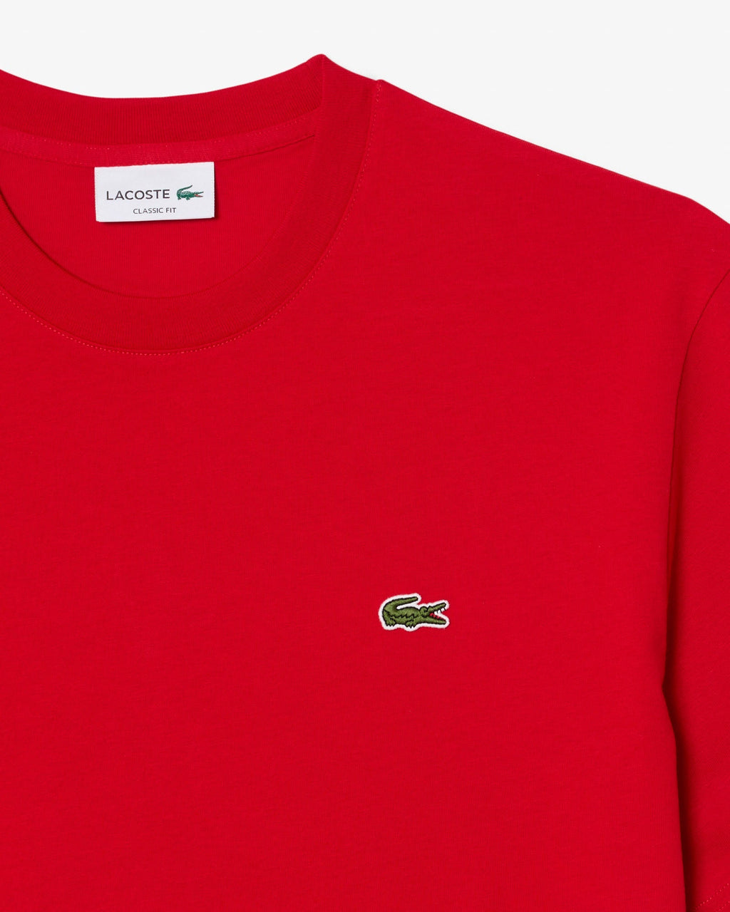 Lacoste Mens Classic Fit Cotton Jersey T-Shirt - Red 240