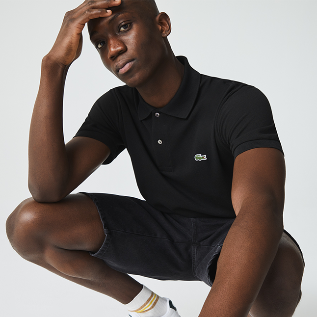 Mens Lacoste Black Classic L.12.12 S/s Polo Shirt