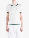 LACOSTE - Women Short Sleeve Polo Collar Golf Sweater Shirt