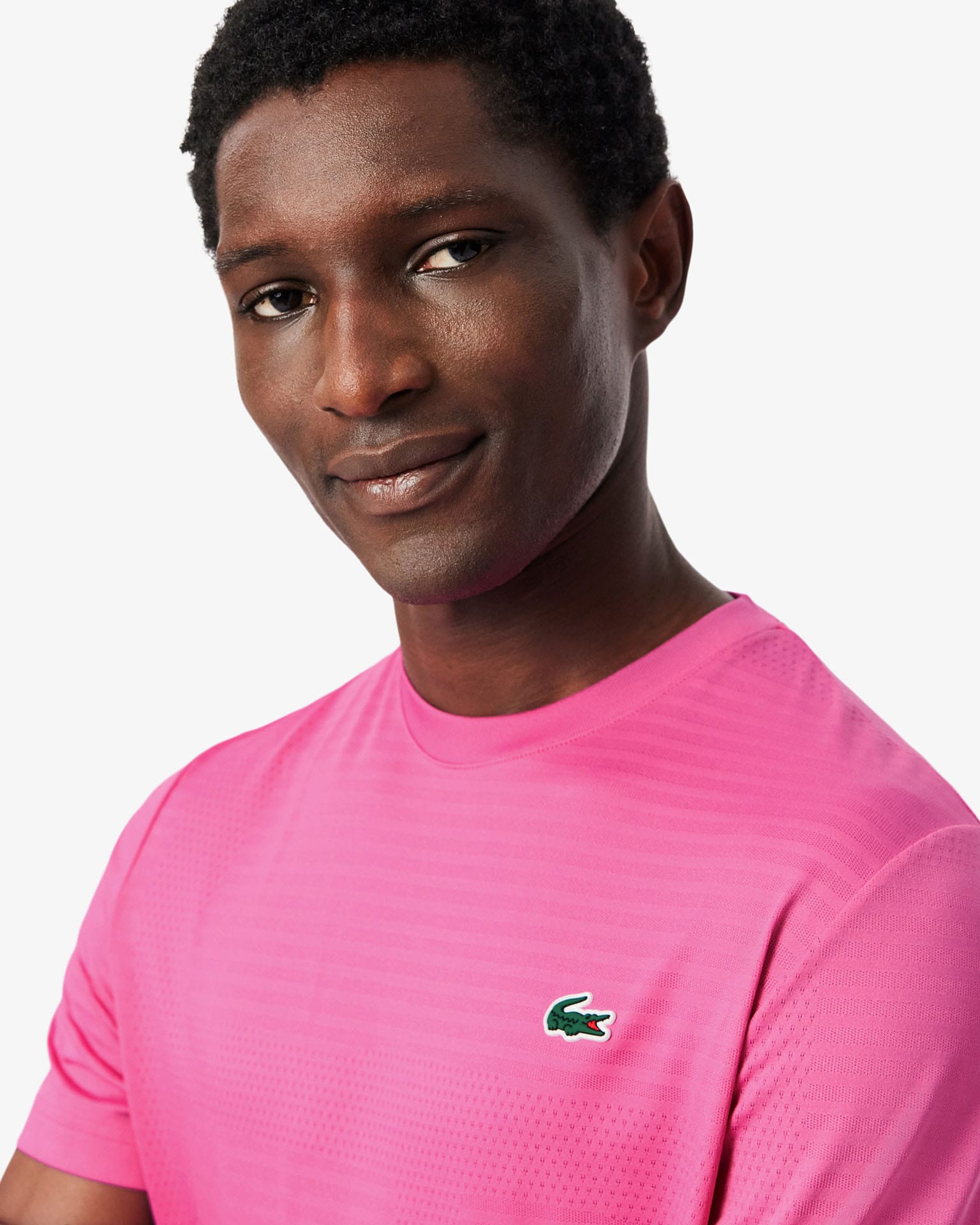 Lacoste Grigor Dimitrov T-Shirt - Fushia Pink