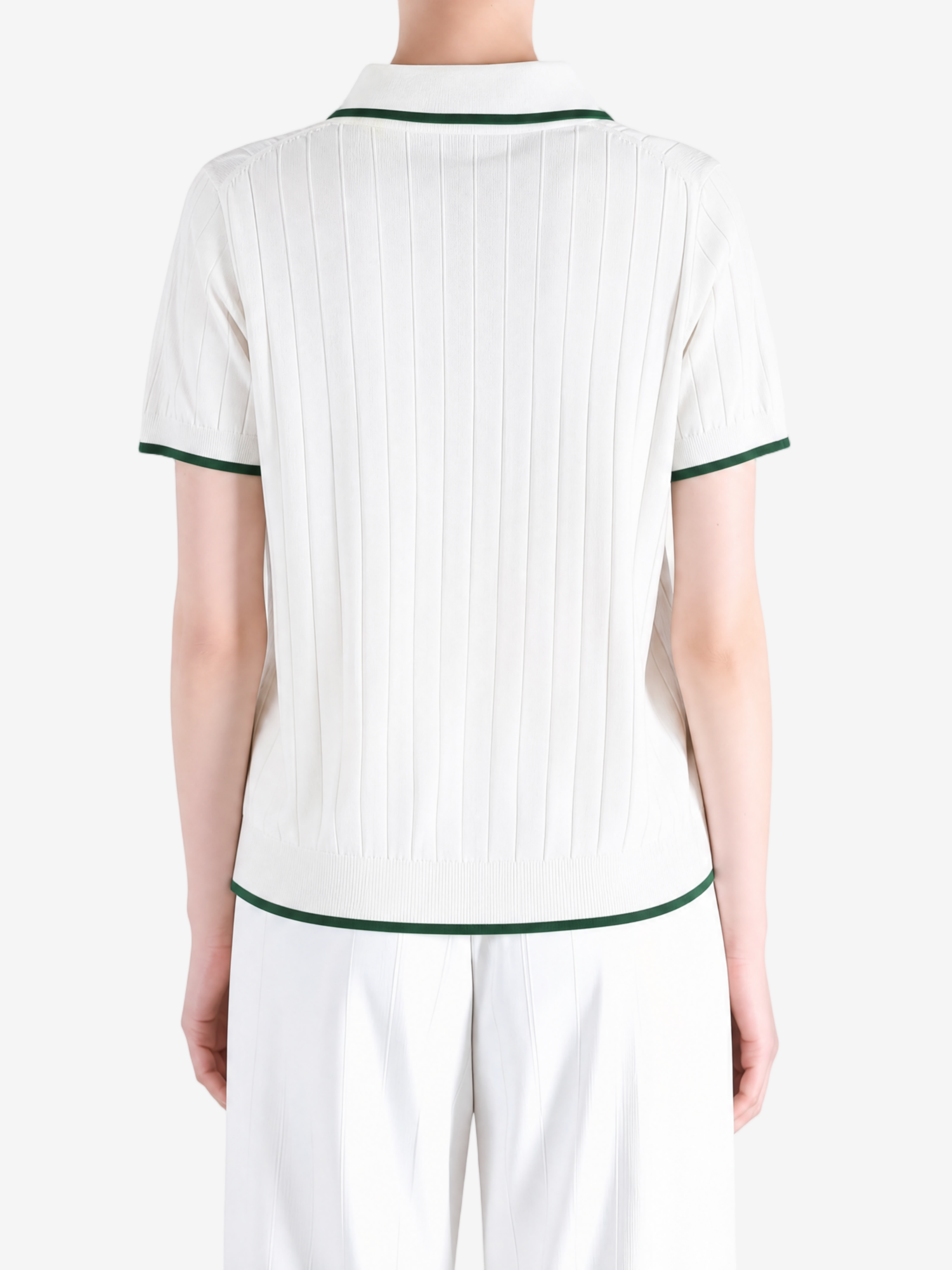 LACOSTE - Women Short Sleeve Polo Collar Golf Sweater Shirt